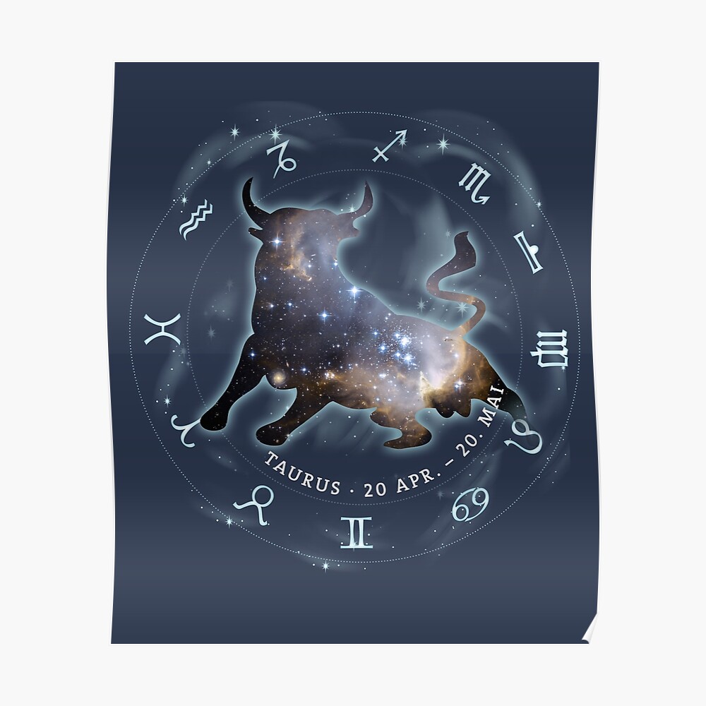 Bulle Taurus Bull Horoscope Star Sign Birthday Born In May April Astrology Universe Stars Greeting Card By Originalstar Redbubble