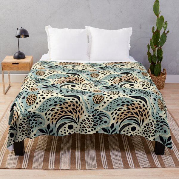 Item preview, Abstract Leopard Print with Tropical Plant Elements designed and sold by ImagineCorner.