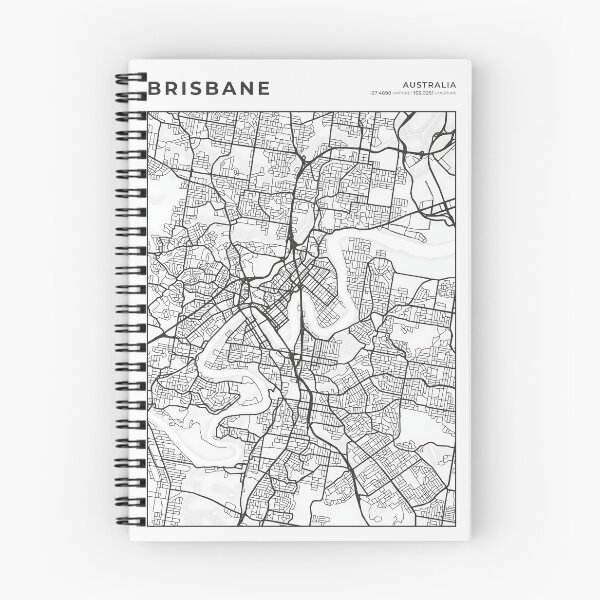 Item preview, Brisbane Australia Street Layout Map designed and sold by wally-prints.