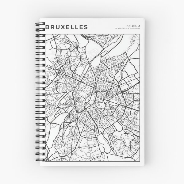 Item preview, Bruxelles Belgium Street Layout Map designed and sold by wally-prints.