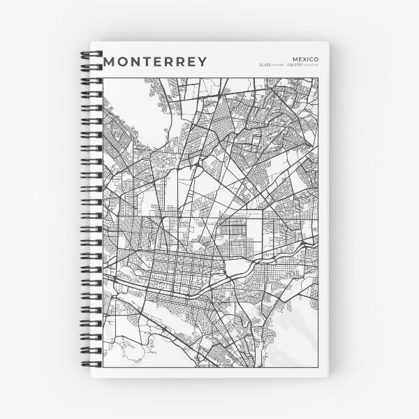 Item preview, Monterrey Mexico Street Layout Map designed and sold by wally-prints.