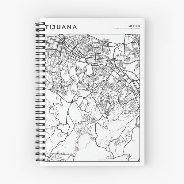 Item preview, Tijuana Mexico Street Layout Map designed and sold by wally-prints.