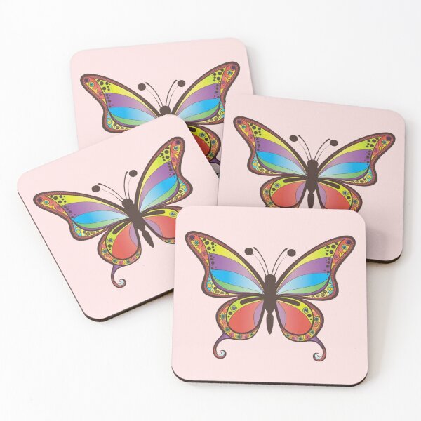 Item preview, Rainbow Butterfly Pattern designed and sold by PatternInArt.