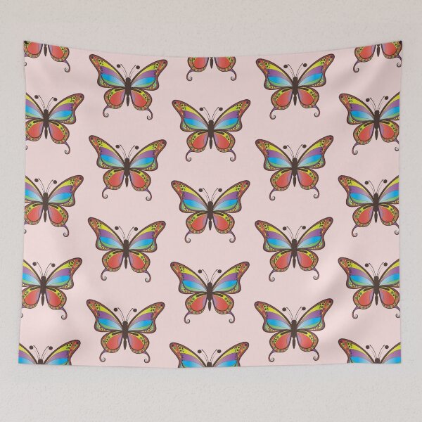 Item preview, Rainbow Butterfly Pattern designed and sold by PatternInArt.