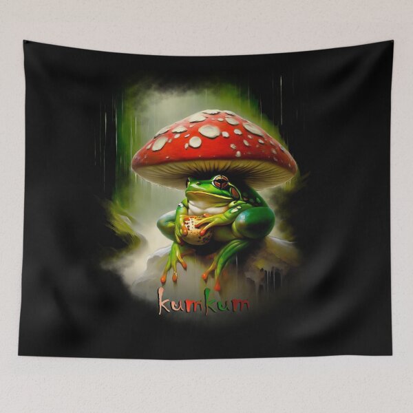 Item preview, Frog Amanita, Frog Emoji, Kum Kum, Frog Skeleton, Kumkum designed and sold by CrisMor-Art.