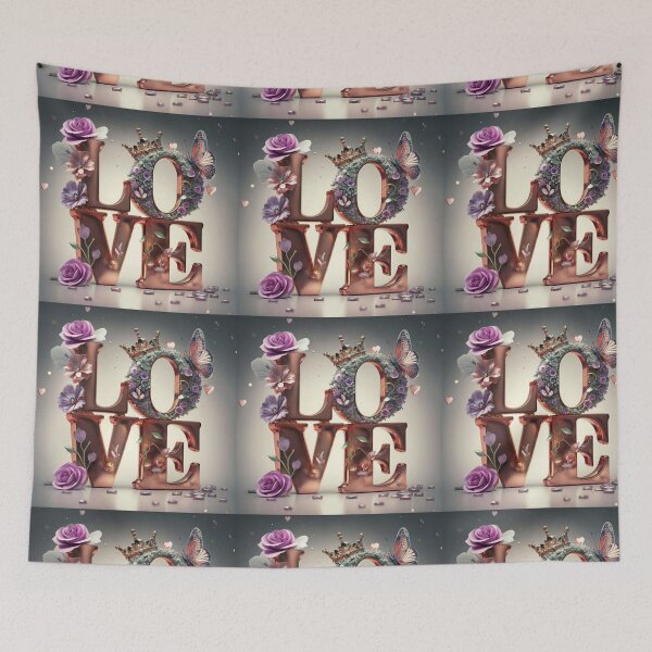 Item preview, Elegant Love: A Captivating Fusion of Typography and Ornamentation designed and sold by Rmoneystore123.