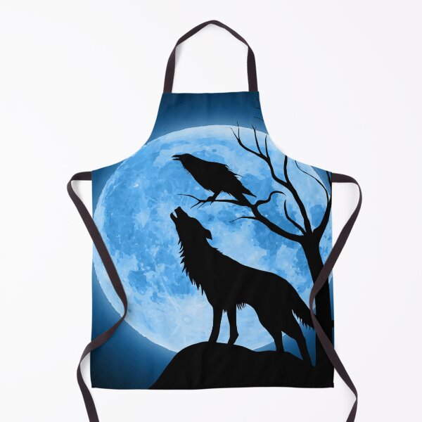 Aperçu de l'œuvre Loup, corbeau et lune créée et vendue par Waveval.