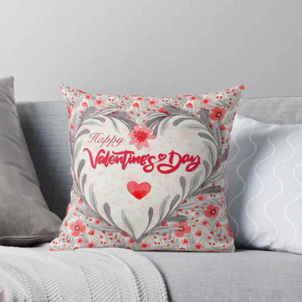 Item preview, Happy Valentine’s Day hand painted watercolor design with heart and flower. designed and sold by NadyaSaen.