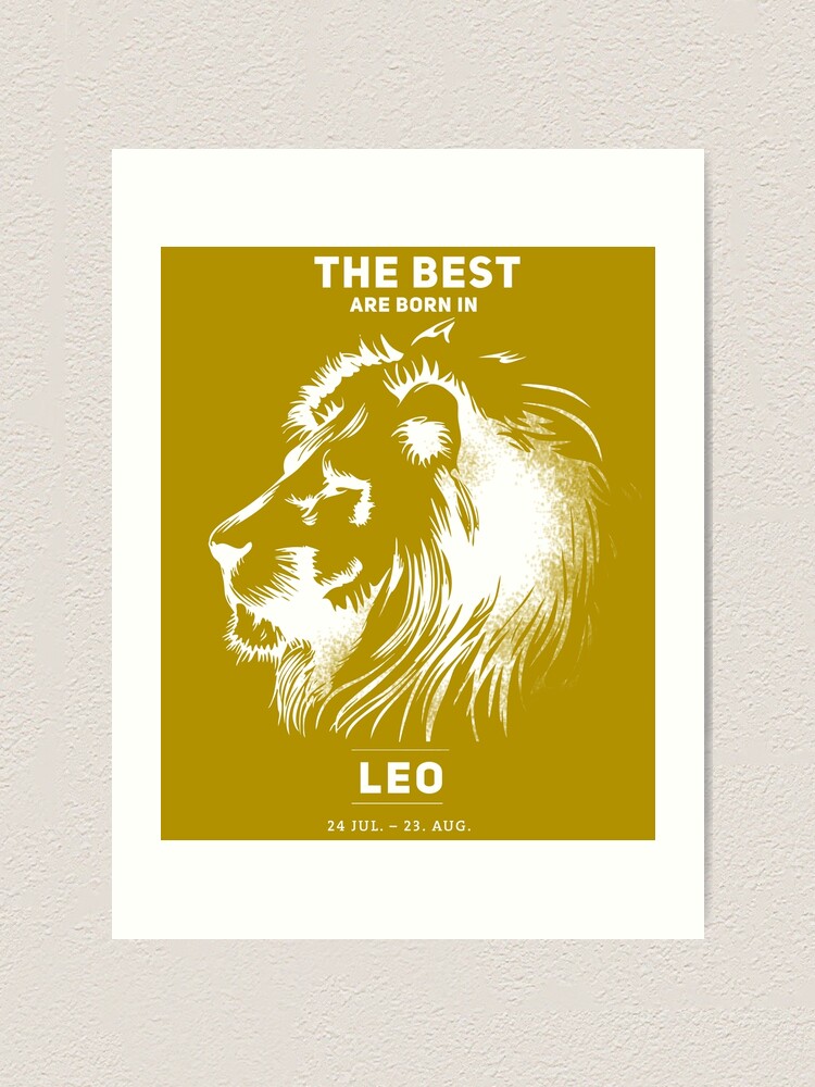 leo lion lion horoscopes star sign born july august birthday month astrology Art Print