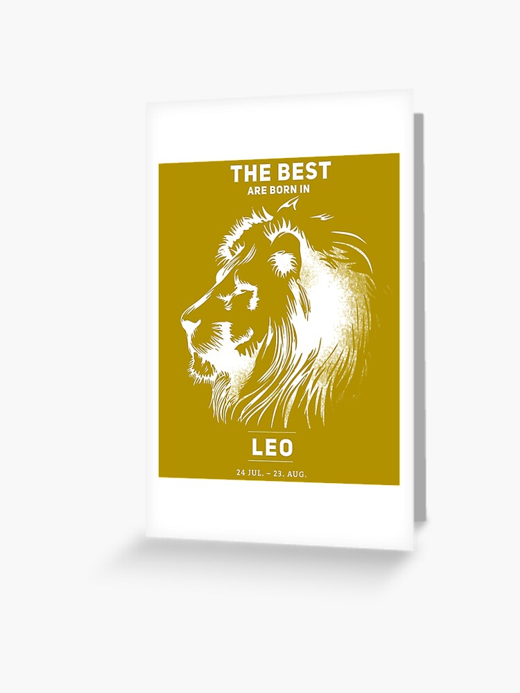 leo lion lion horoscopes star sign born july august birthday month astrology Greeting Card