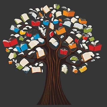 Artwork thumbnail, The Book Tree by PatternInArt