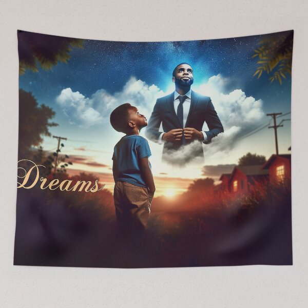Item preview, Child Gazing at his future aspirations designed and sold by Digital Dreamsmiths.