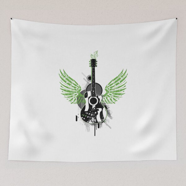 Item preview, Guitar wings swing graffiti music dance designed and sold by Helen-Storm.