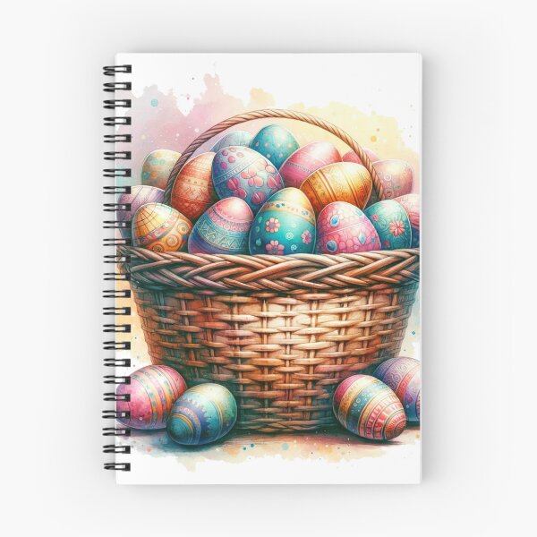 Item preview, Easter Elegance Basket of Painted Eggs designed and sold by GracePaigePlaza.