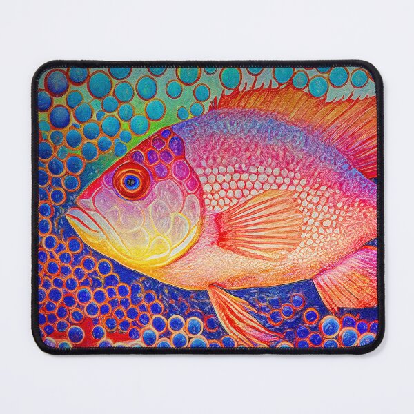 Item preview, Abstract Aqua Dreams Red Snapper Fish designed and sold by Rocky Mountain Artistry.