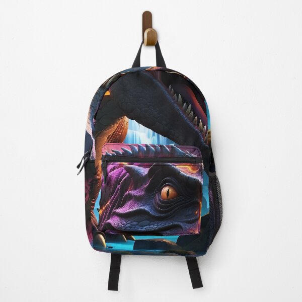 Item preview, Mystical Dinosaur in a Magical Waterfall Landscape” designed and sold by ArtComixHaven.