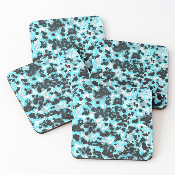 Item preview, Black and blue abstract pattern designed and sold by MariDaniArt.