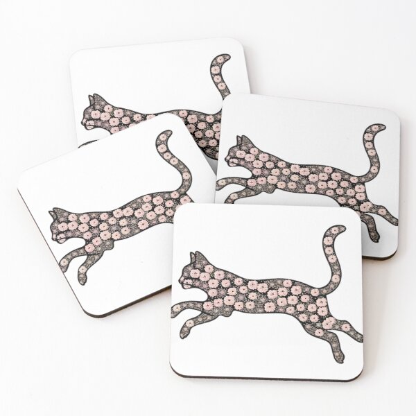Item preview, Beautiful Flower Cat Leaping designed and sold by PlanetMarker.
