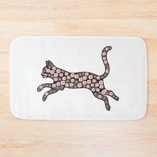 Item preview, Beautiful Flower Cat Leaping designed and sold by PlanetMarker.