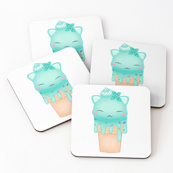 Item preview, Mint Chocolate Ice Cream Cat designed and sold by TiffyChaa.