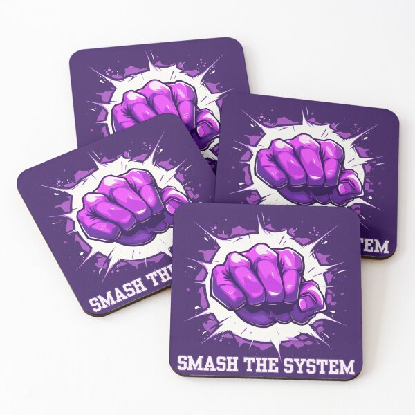 Item preview, smash the system, purple fist breaking the screen designed and sold by YuliaHulia.