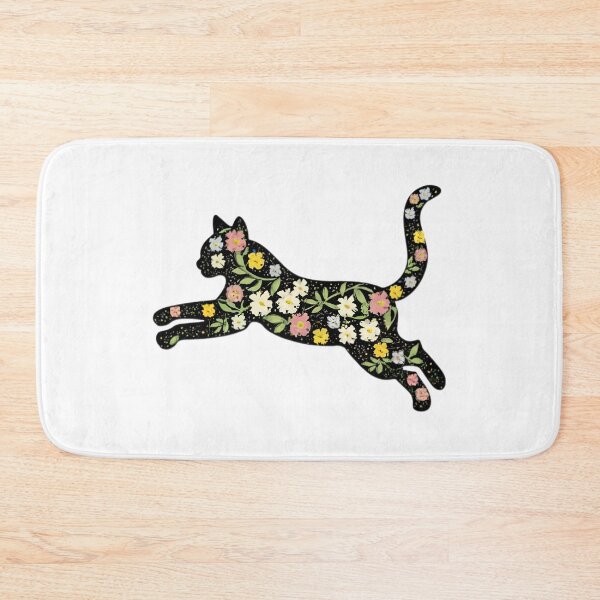 Item preview, Beautiful Flower Cat Leaping designed and sold by PlanetMarker.