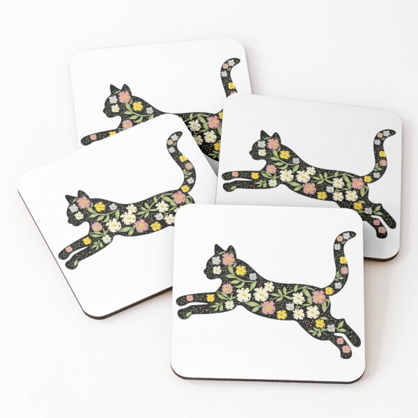 Item preview, Beautiful Flower Cat Leaping designed and sold by PlanetMarker.