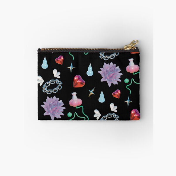 Item preview, Sticker pack | 3d flowers, hearts, drops, stars, chain | black designed and sold by Voropaeva.