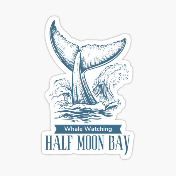 Half Moon Bay California Whale Watching Sticker