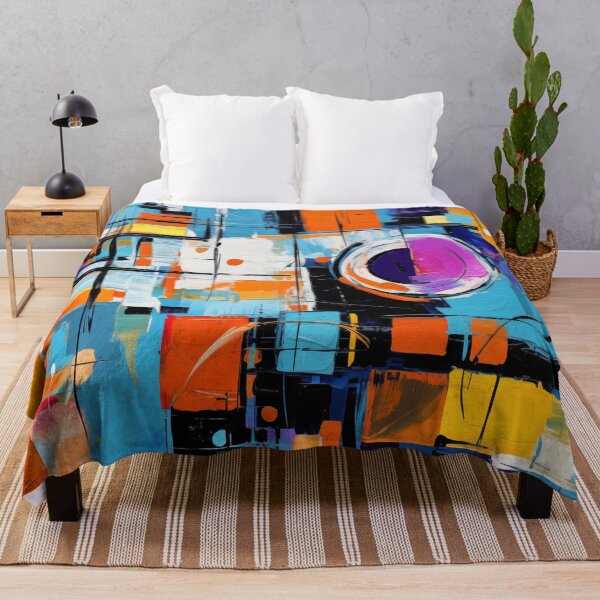Aperçu de l'œuvre La collection Fiesta - Art moderne vibrant, design géométrique excentrique abstrait audacieux créée et vendue par NortonArt.