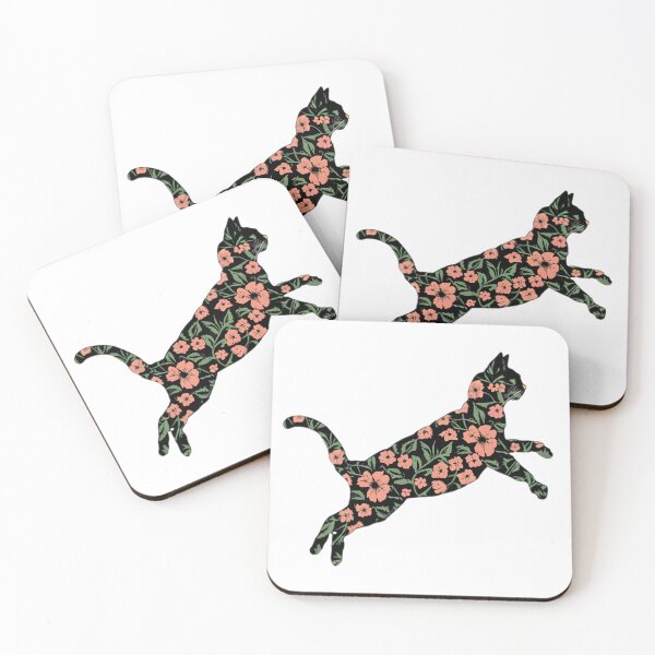 Item preview, Beautiful Flower Cat Leaping designed and sold by PlanetMarker.