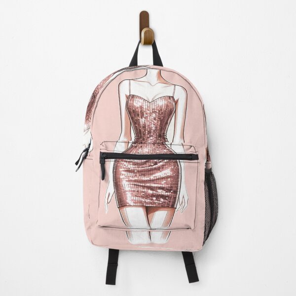 Item preview, Madi's Dance Dress - Rose Gold Sequins - Fashion Drawing designed and sold by AmberRoseWrites.
