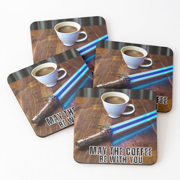 Item preview, May the Coffee Be With You, Sticker, Star Wars, light saber, coffee designed and sold by PedalPowerGFX.
