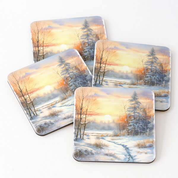 Item preview, beautiful snowy landscape designed and sold by DariaGlow.