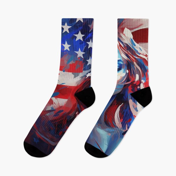 Item preview, American woman USA flag designed and sold by Szkicerka.