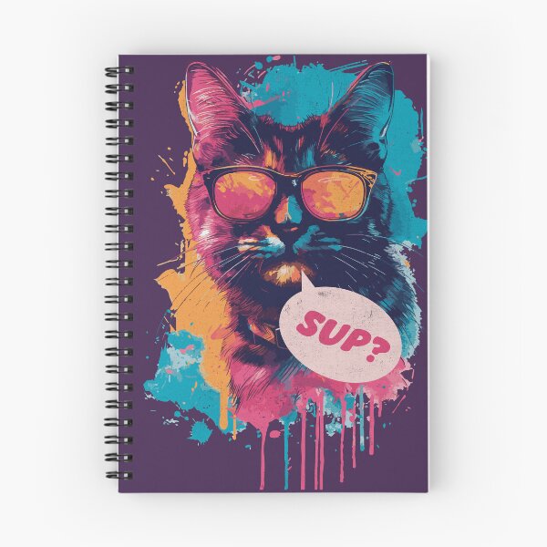 Item preview, "Cool Cat Query": camiseta gráfica Funky Feline con gafas de sol designed and sold by Sir Meow Meow.