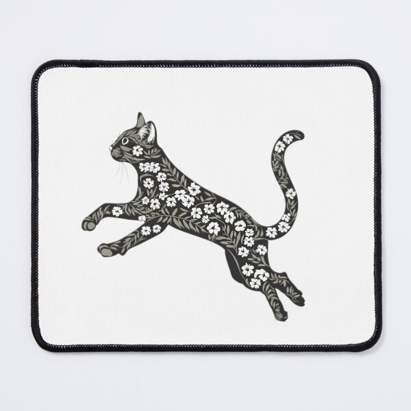 Item preview, Beautiful Flower Cat Leaping designed and sold by PlanetMarker.