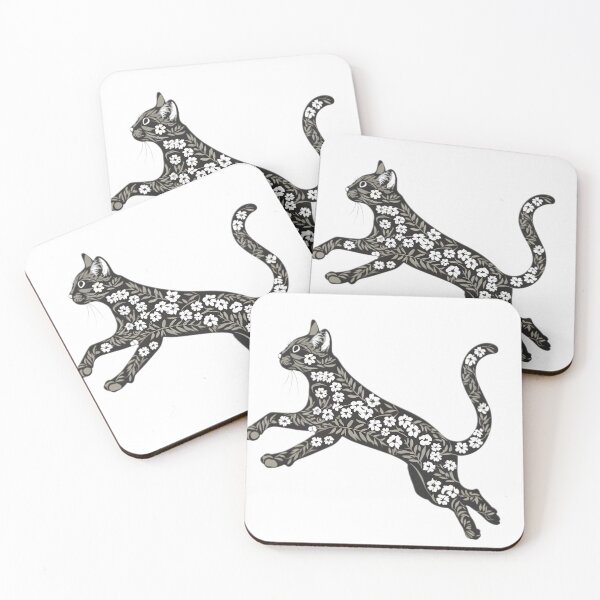 Item preview, Beautiful Flower Cat Leaping designed and sold by PlanetMarker.