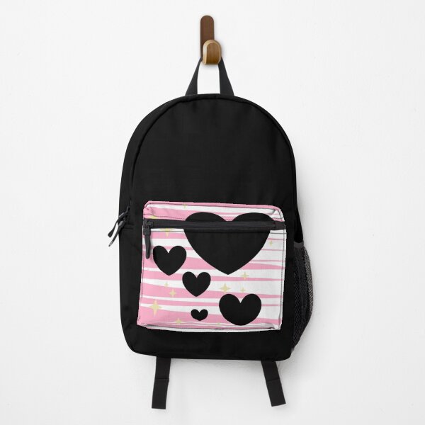 Item preview, Print of black hearts and pink background designed and sold by PrettySol.