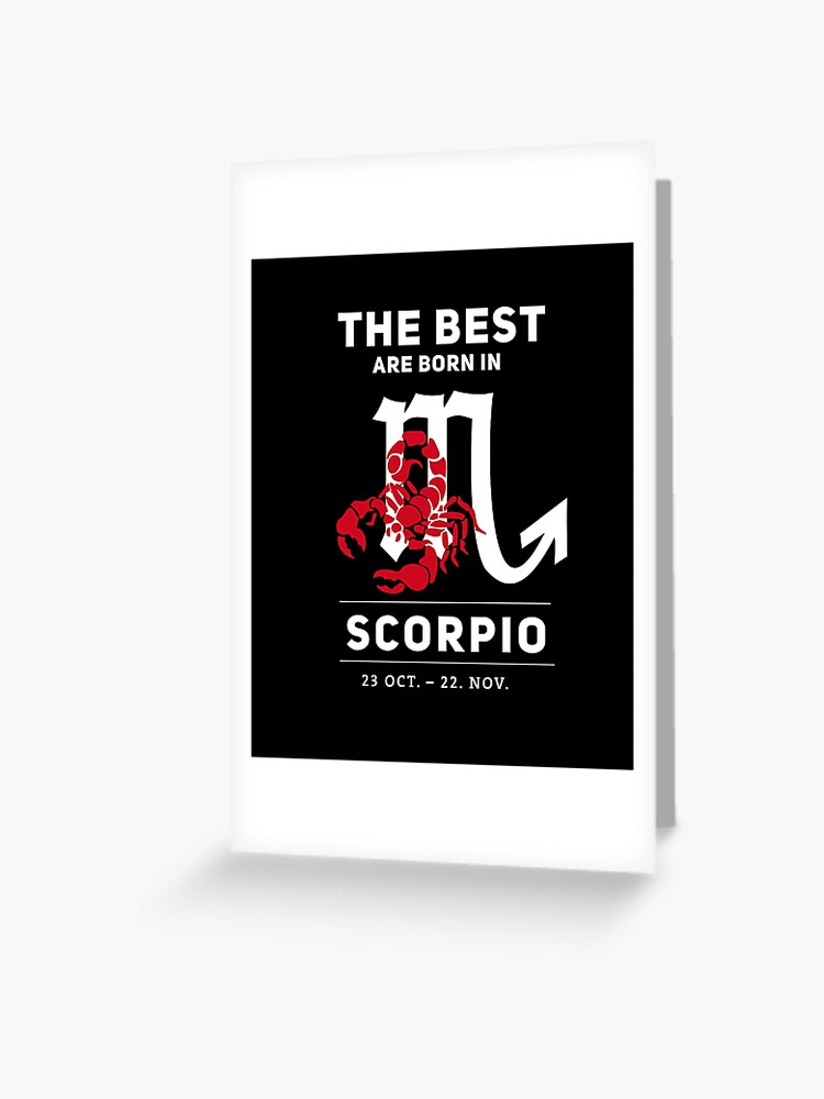 scorpio scorpion horoscopes star sign birthday october november born astrology red Greeting Card