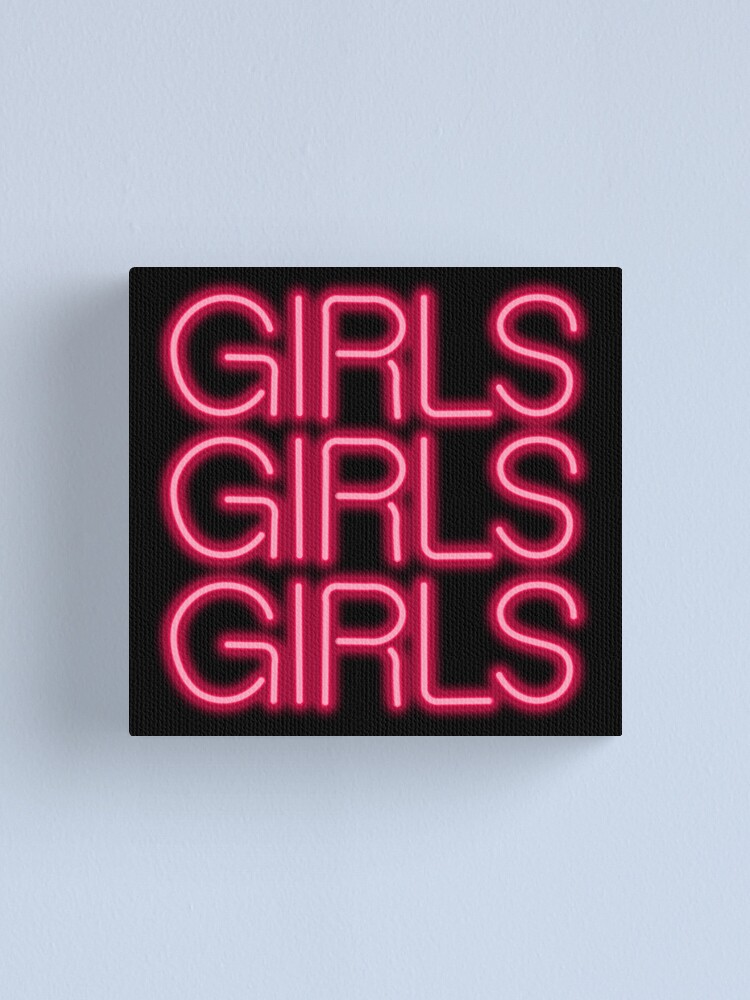 New Girls Girls Girls Pink Poster Gift Decor Acrylic Neon Light Sign 20"x16" 