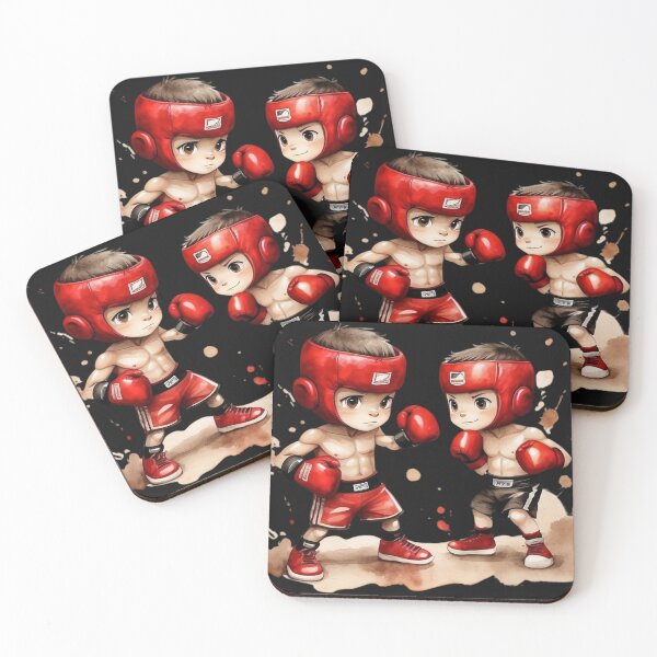 Item preview, Little Boxers: Sparring in Sepia and Red. designed and sold by NewtBoo.