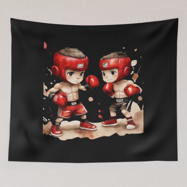 Item preview, Little Boxers: Sparring in Sepia and Red. designed and sold by NewtBoo.