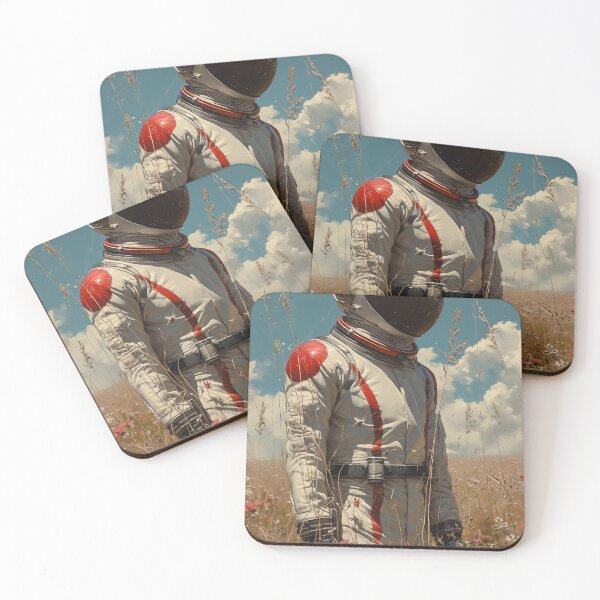 Item preview, Cosmic Bloom: Astronaut Amidst Wildflowers designed and sold by EtherealEchoes.
