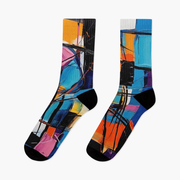 Aperçu de l'œuvre La collection Fiesta - Art moderne vibrant, design géométrique excentrique abstrait audacieux créée et vendue par NortonArt.