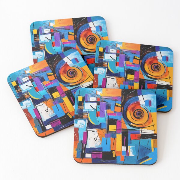 Item preview, The Fiesta Collection - Vibrant Modern Art Bold Abstract Eccentric geometric Design  designed and sold by NortonArt.