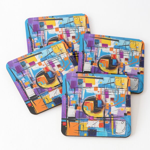 Item preview, The Fiesta Collection - Vibrant Modern Art Bold Abstract Eccentric geometric Design  designed and sold by NortonArt.