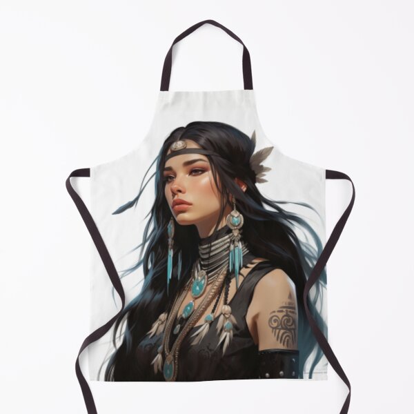 Item preview, Young Native American woman adorned with the symbols of her tribe designed and sold by cristina1001.