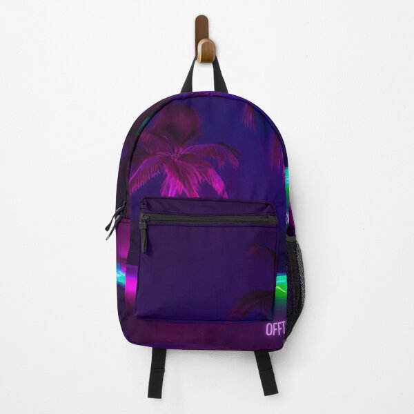 Item preview, Illuminated Tropical Palms Under Neon Lights in a Nocturnal Setting designed and sold by OfftopSocial.