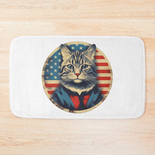 Item preview, American cat USA flag designed and sold by Szkicerka.